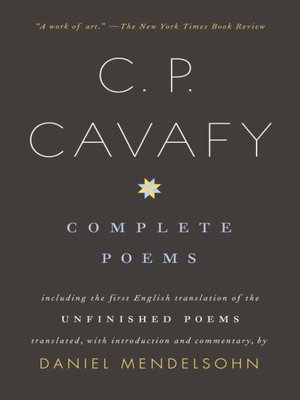 cover image of Complete Poems of C. P. Cavafy